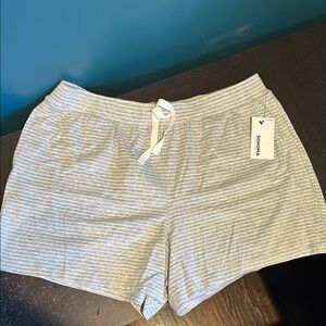 Sonoma Women's Gray Striped Shorts